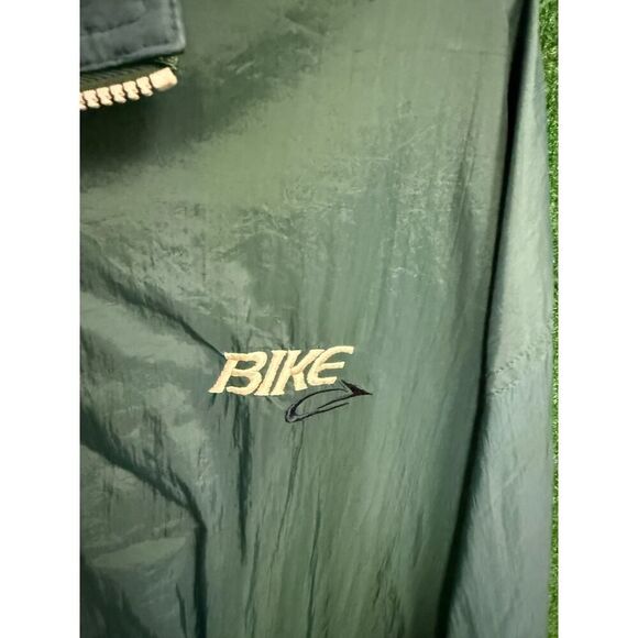 Vintage 90s BIKE Brand Green Toggle Full Zip Windbreaker Large - Picture 3 of 4